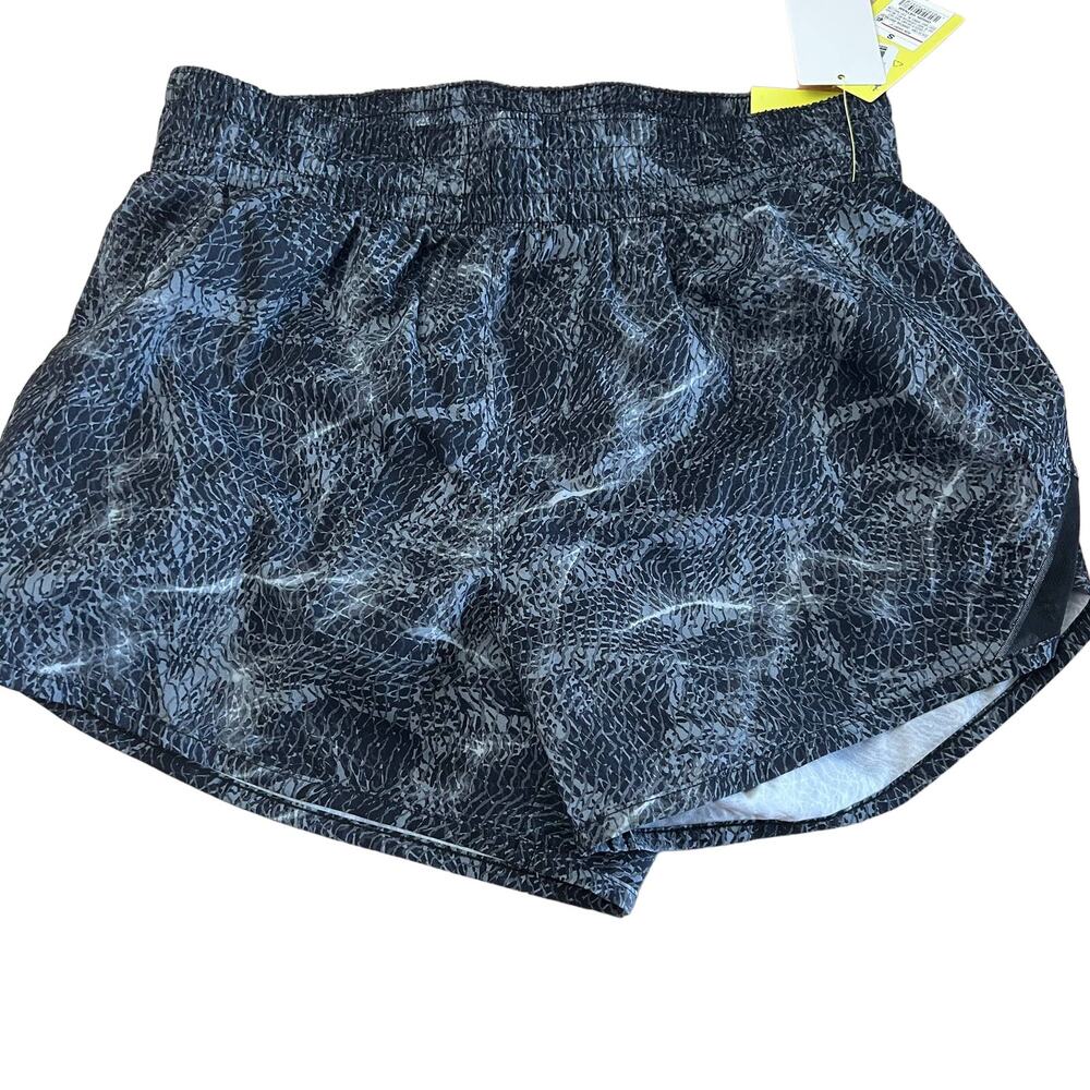All in Motion Shibori Mid-Rise Charcoal Gray Run Shorts - Size Small - NWT